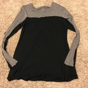 WillowBay grey black block long sleeve shirt SZ L